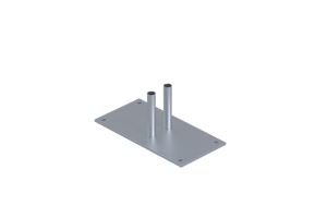 3D D0302 Steel footing flat (single)_900x400